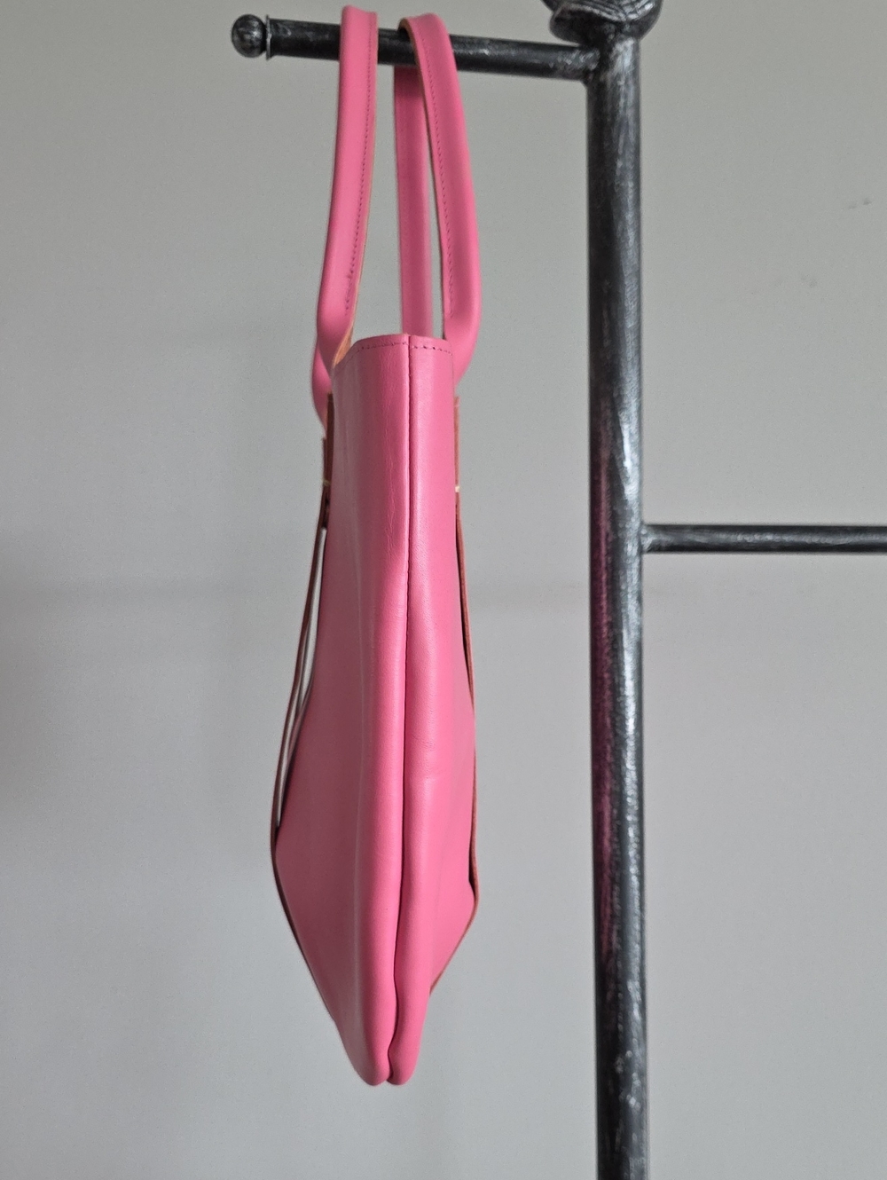 Rare Clare V. La Tropezienne Pink Leather Tote - Picture 5 of 16
